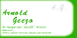 arnold geczo business card